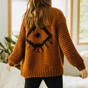 Jackson Rowe “I See You” Sweater - Cigar/Burnt Orange